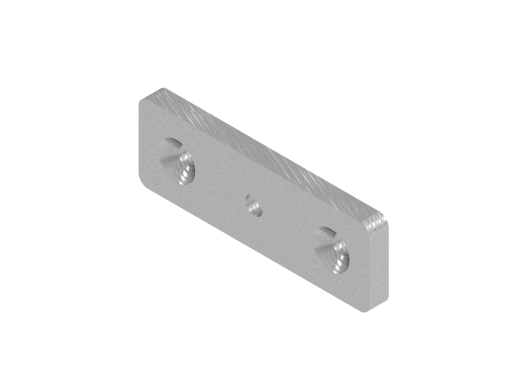 T-Connector Plate 40x120x8 , 3-Hole , Laser cut STEEL