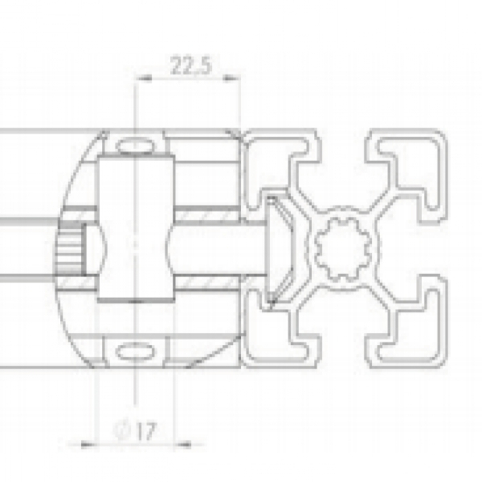 Schnellspannverbinder B-Typ Nut 10 - D17 - 0°