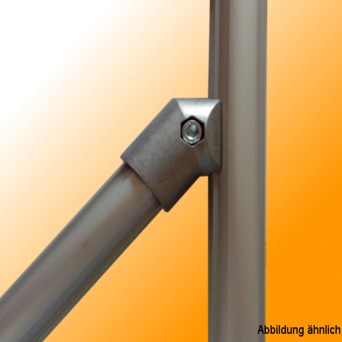 45° connector for circular tubes 28mm