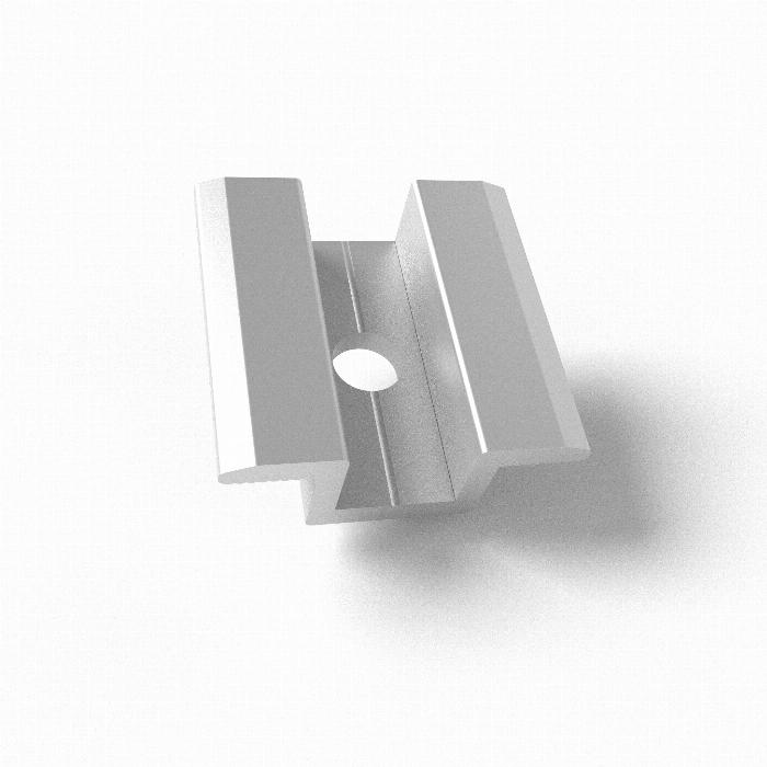 Mittelklemme Aluminium für Schraube M8 Typ U